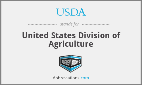 USDA - United States Division of Agriculture