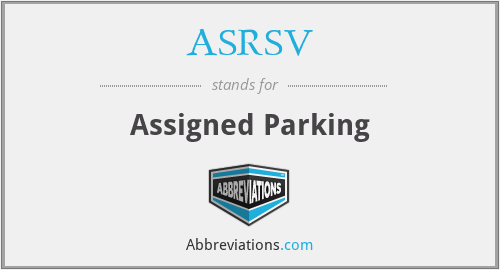 ASRSV - Assigned Parking