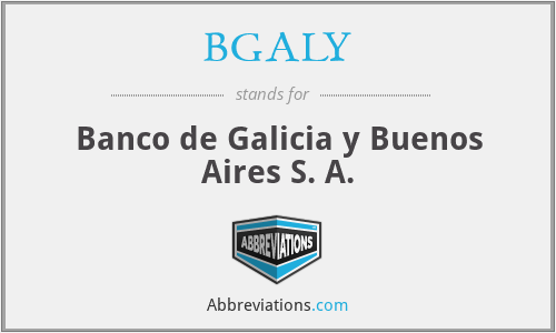 BGALY - Banco de Galicia y Buenos Aires S. A.