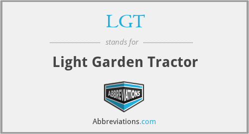 LGT - Light Garden Tractor