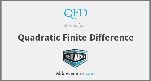 QFD - Quadratic Finite Difference