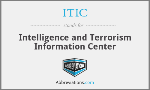 ITIC - Intelligence and Terrorism Information Center