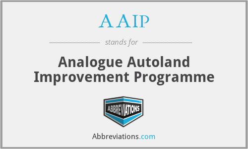 AAIP - Analogue Autoland Improvement Programme