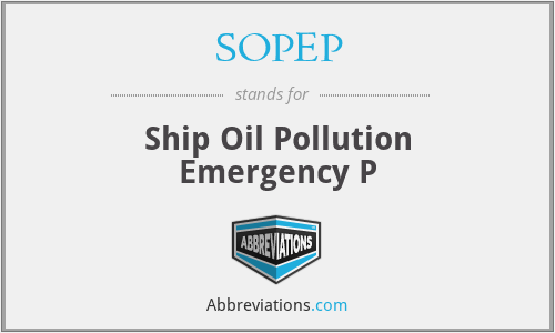 SOPEP - Ship Oil Pollution Emergency P