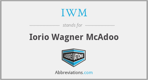 IWM - Iorio Wagner McAdoo