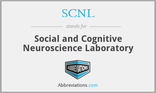 SCNL - Social and Cognitive Neuroscience Laboratory
