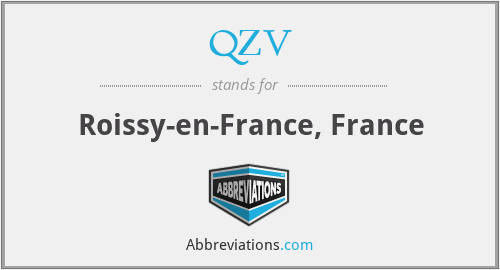 QZV - Roissy-en-France, France