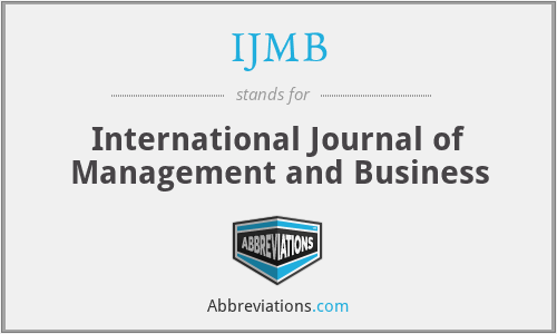 IJMB - International Journal of Management and Business