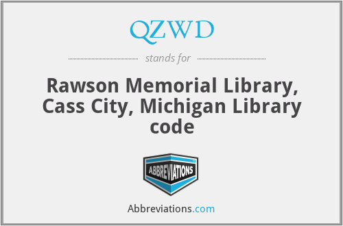 QZWD - Rawson Memorial Library, Cass City, Michigan Library code