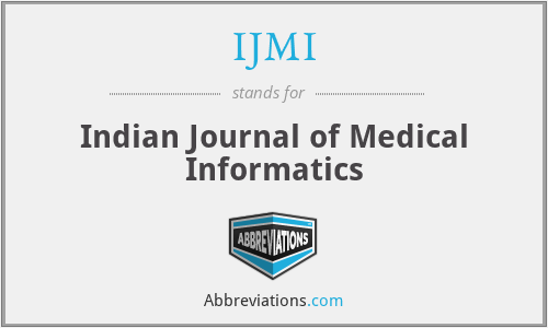 IJMI - Indian Journal of Medical Informatics