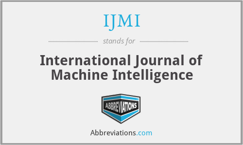 IJMI - International Journal of Machine Intelligence