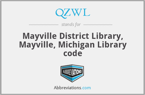 QZWL - Mayville District Library, Mayville, Michigan Library code