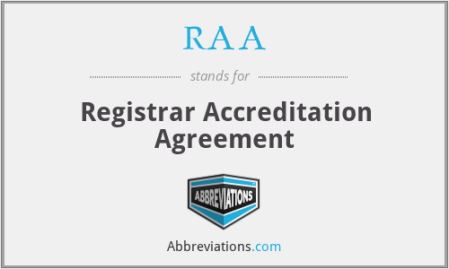 RAA - Registrar Accreditation Agreement