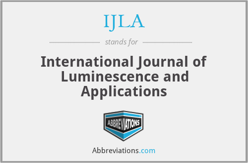 IJLA - International Journal of Luminescence and Applications