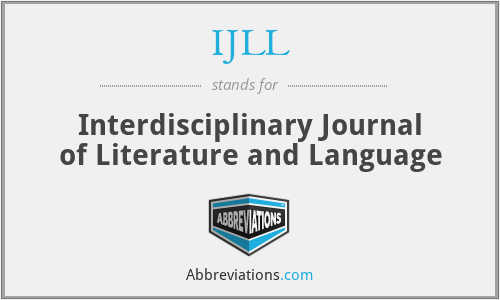 IJLL - Interdisciplinary Journal of Literature and Language
