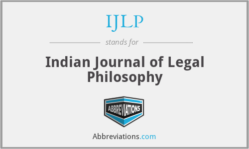 IJLP - Indian Journal of Legal Philosophy