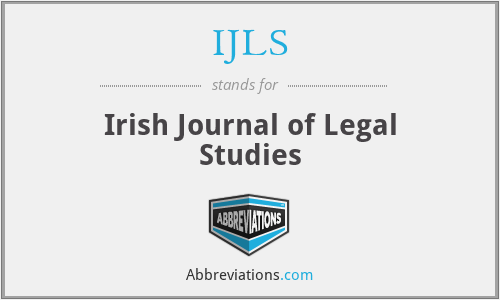 IJLS - Irish Journal of Legal Studies