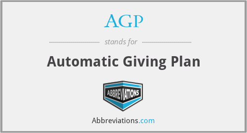 AGP - Automatic Giving Plan
