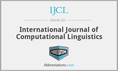 IJCL - International Journal of Computational Linguistics