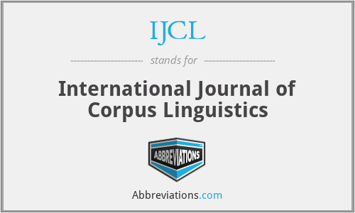 IJCL - International Journal of Corpus Linguistics
