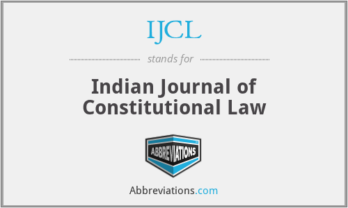 IJCL - Indian Journal of Constitutional Law