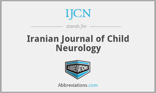 IJCN - Iranian Journal of Child Neurology