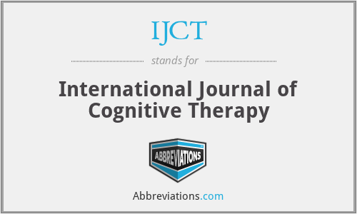 IJCT - International Journal of Cognitive Therapy