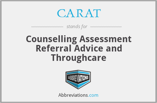 CARAT - Counselling Assessment Referral Advice and Throughcare