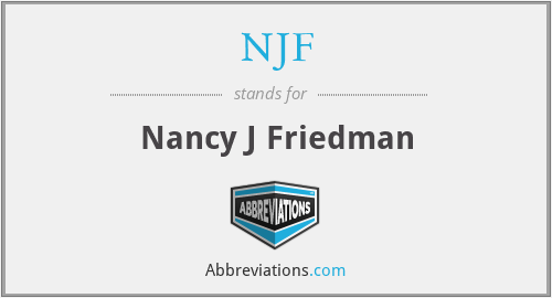 NJF - Nancy J Friedman