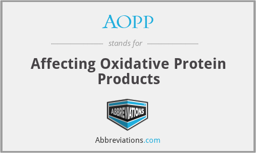 AOPP - Affecting Oxidative Protein Products