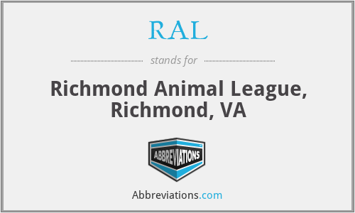 RAL - Richmond Animal League, Richmond, VA