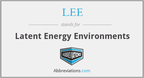 LEE - Latent Energy Environments