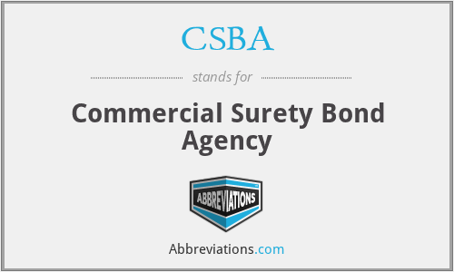 CSBA - Commercial Surety Bond Agency