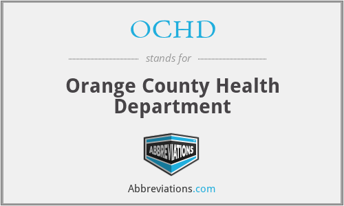 OCHD - Orange County Health Department