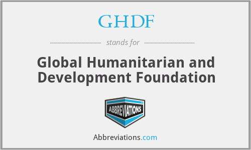 GHDF - Global Humanitarian and Development Foundation