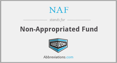 NAF - Non-Appropriated Fund