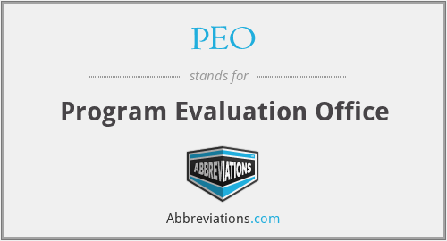 PEO - Program Evaluation Office