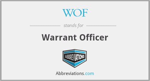 WOF - Warrant Officer