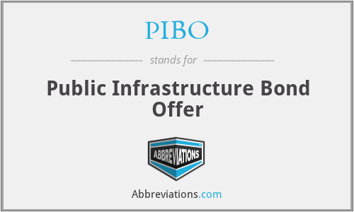 PIBO - Public Infrastructure Bond Offer