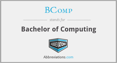 BComp - Bachelor of Computing