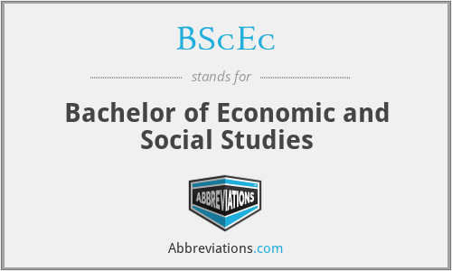 BScEc - Bachelor of Economic and Social Studies