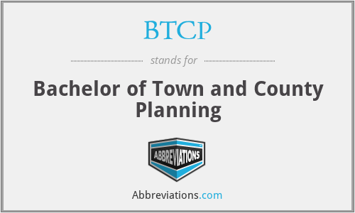 BTCP - Bachelor of Town and County Planning