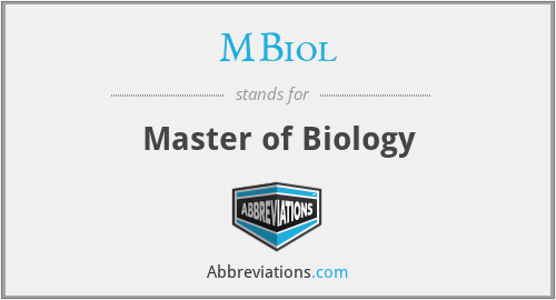 MBiol - Master of Biology