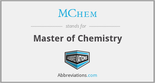 MChem - Master of Chemistry