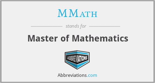 MMath - Master of Mathematics