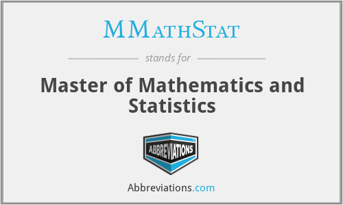 MMathStat - Master of Mathematics and Statistics