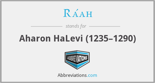 Ra'ah - Aharon HaLevi (1235–1290)
