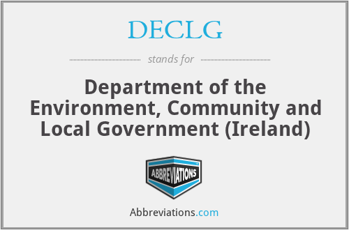 DECLG - Department of the Environment, Community and Local Government (Ireland)