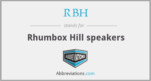 RBH - Rhumbox Hill speakers