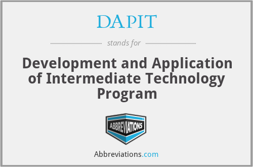 DAPIT - Development and Application of Intermediate Technology Program